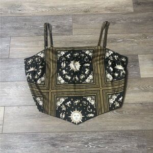 Danielle Bernstein Handkerchief Top Sz 20W Celestial Zodiac Sun Moon Festival